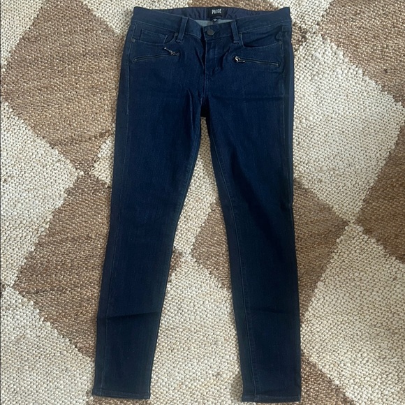 Paige Women's Dark Blue Jeans - Picture 1 of 5